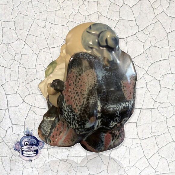 Vintage Chinese Dynasty God of Longevity w Boy Tong Zi Figurine Porcelain Mudman - Picture 9 of 16